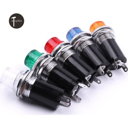High Quality 10pcs Red Green Yellow Blue White 16mm AC 220V DH16-HS Neon Signal Light Indicator Light for Anticipating Signals