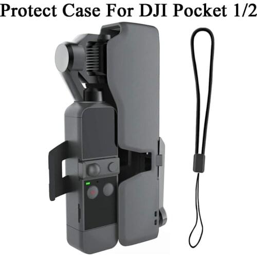 Protect Case for DJI Osmo Pocket 2 with TF Card Slot Portable Hard Carrying Storage Box Lanyard Holder Storage Protector Cover
