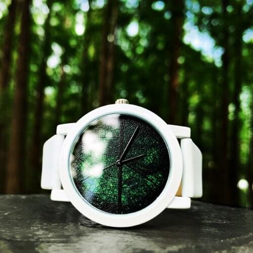 2019 Enmex creative design neutral wristwatch leaf vein concept brief hit color simple face nature fashion quartz lady watches
