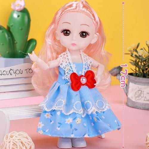 1pc BJD 17cm Doll Girl Toy Cute Barbie Princess Childrens Gift Dress Up Doll Toys for Girls