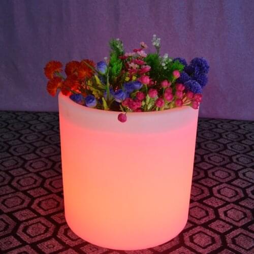 RGBW LED Light Flowerpot Colors Changeable Luminous flash flower pot tray VASO Vase LIGHT indoor Outdoor Free Shipping 1pc