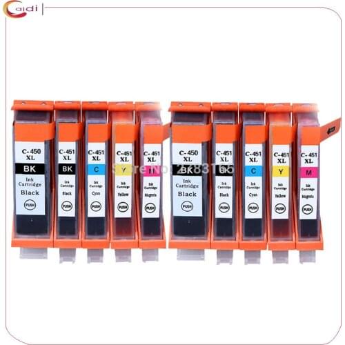 10 PCS PGI 450 CLI 451 Compatible ink cartridge For canon PIXMA MG5440 MG5540 MG6440 Ip7240 MX924 IX6540 IX6840 printer inkjet