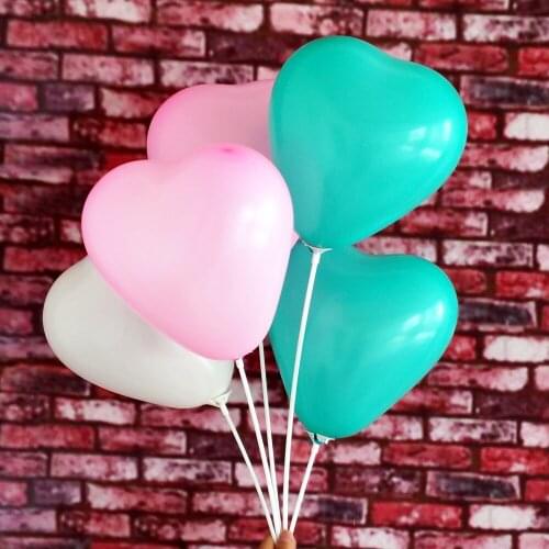 12 inch heart balloon Blue pink white Romatic Wedding supplies Valentines Day decoration 35pcs/lot helium balloons
