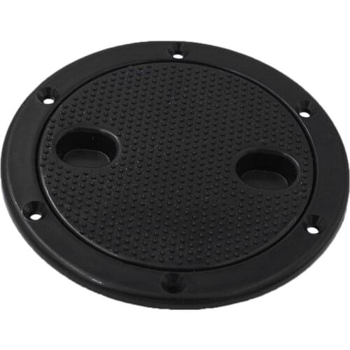 20pcs 4inch Screw Out Inspection Deck Plate/ Hatch, Marine Boat Yacht Detachable Cover, RV Plastic -Black