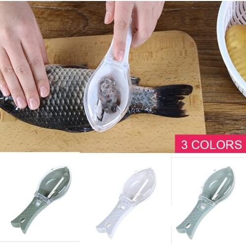 3 Colors Fish Skin Scraper Fast Remove Fish Knife Cleaning Peeler Scaler Scraper Manual Fish Scale Scraper Kitchen ACCESSORIES