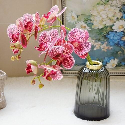3D Artificial Butterfly Orchid Flowers Fake Moth flor Orchid Flower for Home Wedding DIY Decoration Real Touch Home Decor Flore