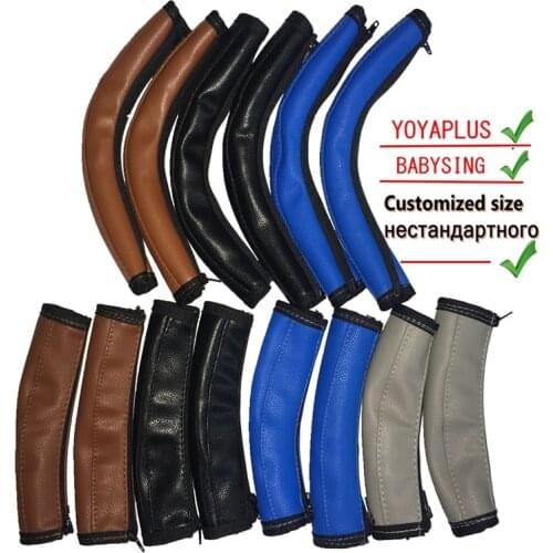 Pram Stroller Accessories Covers Handle Wheelchairs Baby Stroller Armrest Pu Protective Case for Yoyaplus Babysing Customization