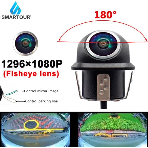 Smartour Car Rear View Front Camera 180 Degree HD Fisheye Golden Lens Vehicle CCD For Android DVD Parking Assistance System