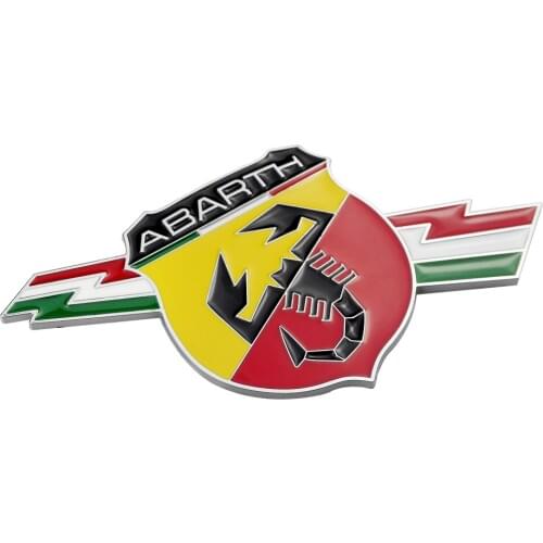 Car Accessories Italy Flag Metal Body Emblem Rear Trunk Badge for Abarth 500 595 Punto 124 Spider Berlinetta Cabrio Zerocento