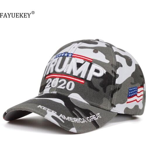 2020 Donald Trump Cap Camouflage USA Flag Baseball Caps Keep America Great camo Hat 3D Embroidery Star Letter Camo Army