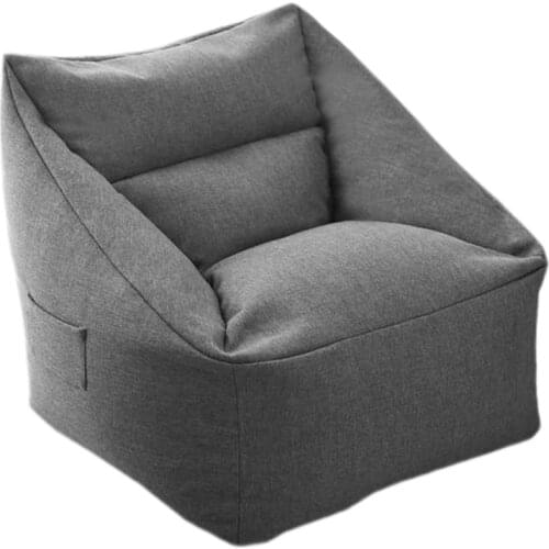 Cotton Linen Sofa Cover Couch Armchair Bean Bag Chair with Footstool Beanbag Pouf Futon Ottoman Puff Relax Lounge Seat Bench