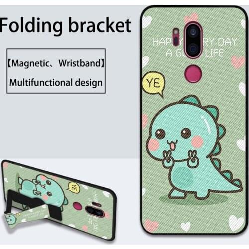 Luxury Wrist Strap Case For LG G4 G6 G7 ThinQ Phone Car Holder Back Covers For LG V20 V30 V50