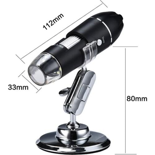 3 in 1 Soldering Digital Microscope 1600X 8 LED 2MP Electronic Endoscope Zoom Camera Magnifier For Android and PC