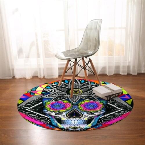 Tree Pixie Cold Art Area Rugs Colorful Rock Round Carpet Star Moon Planet Door Floor Mat Butterfly Non-slip Alfombra Mats Rugs