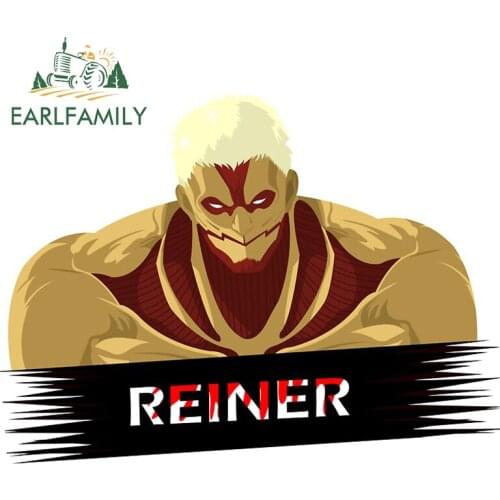 EARLFAMILY 13cm x 9.8cm for Attack The Titan Anime Decal Vinyl Car Stickers Scratch-Proof Waterproof Motorcycle Trunk Decoration