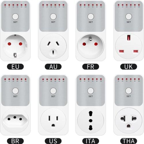 US EU UK Electronic 10Hr Timer Countdown Switch Socket Plug Intelligent Time Setting Switch Timer Socket Controller