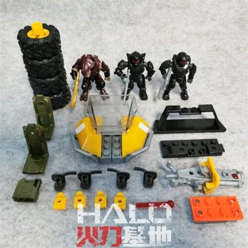 Mega Bloks Construx Halo Spartan Soldier Warthog Building Set Action Figure Building Blocks Collectors Edition Construction Toy