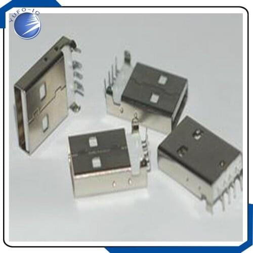 10PCS/LOT White A USB male head USB curved needle USB plug board