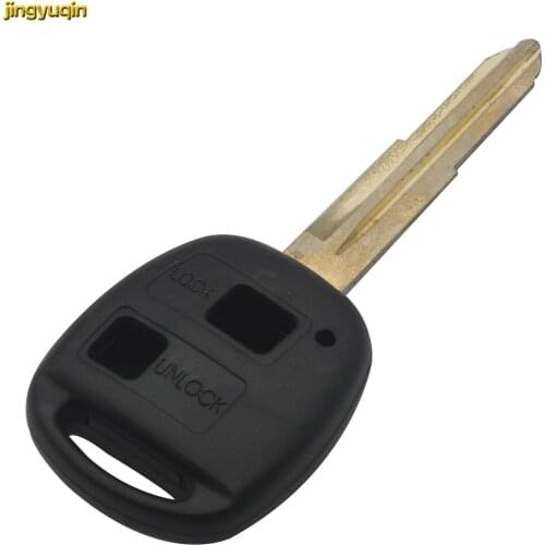 Jingyuqin Remote Car Key Shell Fob with Rubber Button Pad for Toyota HIACE Yaris TOY41 HU133R Uncut Blade Rubber Button Pad