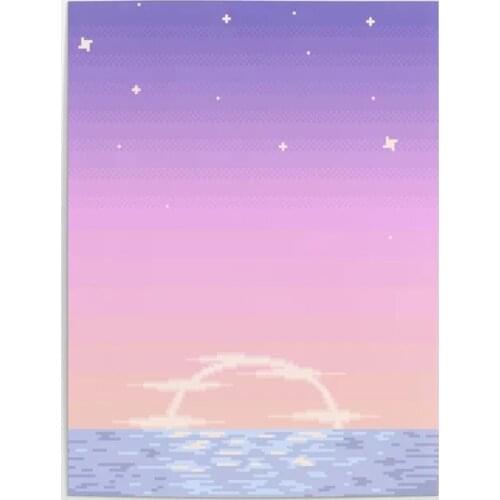 Canvas Prints Pictures Wall Artwork Painting Home Dreamy Sunset Decoration Pink Purple Sky Modular Poster Living Room No Framed