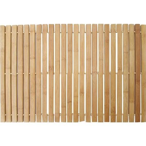 1 Pc Bamboo Stripe Bath Mat Bath Shower Pad Non-Slip Mats Antiskid Mat for Home Bathroom Use (Wood Color)