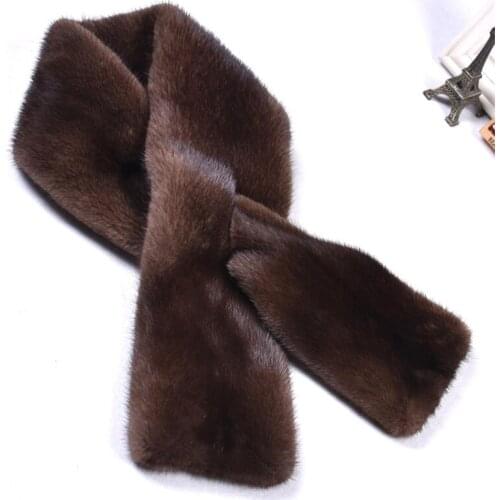 Mens And WomenS Winter Shawls Real Luxury Mink Fur Neck Thick And Warm Solid Color Scarf Fashion And Leisure
