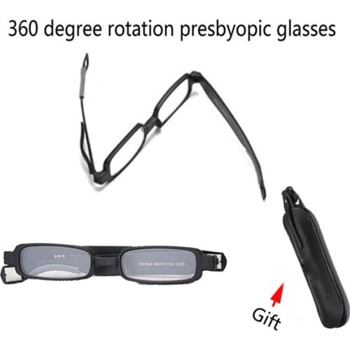 2019 Hot Sale Clara Vida Folding Reading Glasses 360 Degree Rotation Foldable Men Women With Case +1 +1.5 +2 +2.5 +3 +3.5 +4