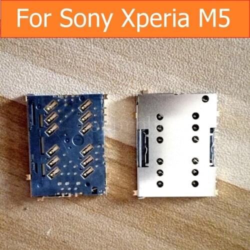Genuine SIM Card Reader Socket For Sony Xperia M5 E5603 E5606 E5653 SIM Card Adapter Connector SIM Card Slot Holder Replacement