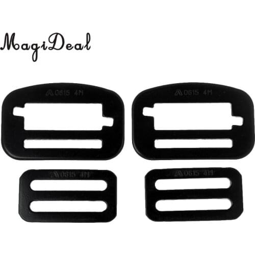 MagiDeal 2 Pairs 18KN Alloy Steel Fastener Locking Clip Buckle For Rock Climbing Harnesss Rappelling Black