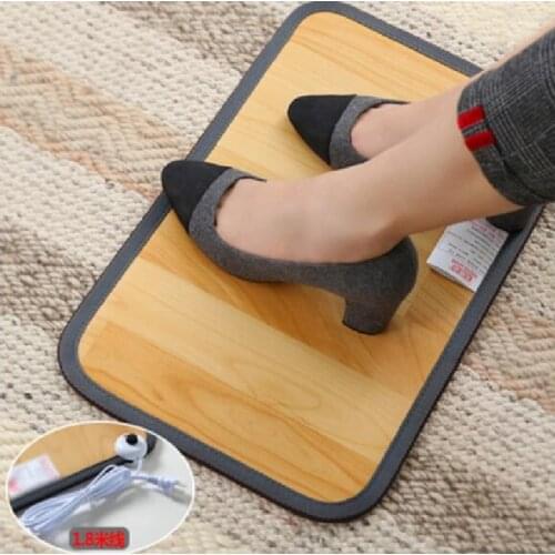 SF-1,Leather Heating Foot Mat Warmer Electric Heating Pads Waterproof Feet Leg Warmer Carpet Thermostat Warming Tools