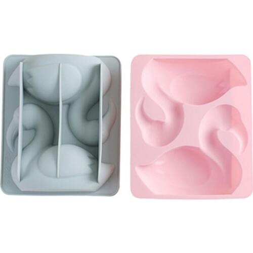 2 Large Flamingo Silicone Cake Mold Flame Bird Handmade Soap Tool Chocolate Baking Mold Cute Animal Pattern Pink Blue Decoratin
