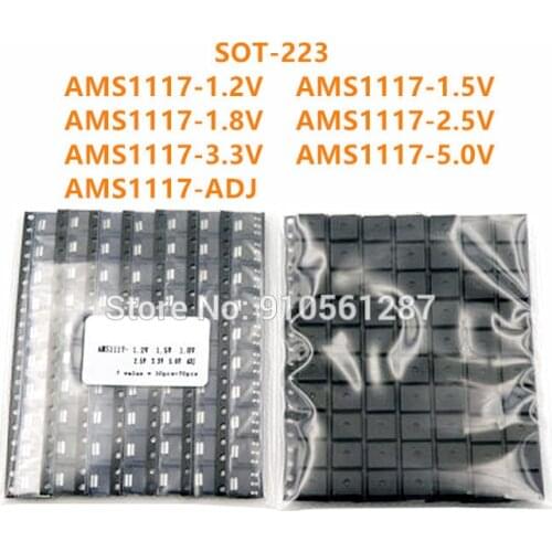SOT-223 voltage regulator tube kit AMS1117-1.2 AMS1117-1.5 AMS1117-1.8 AMS1117-2.5 AMS1117-3.3 3.3V AMS1117-5.0 5v AMS1117-ADJ