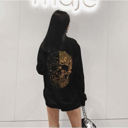 Hot drill Hoodies Women outerwear Sweatshirts Diamond stone For Lady Girl Top Drop Ship Loose design