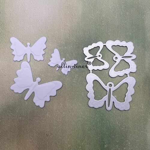 Three butterflies Metal Cutting Dies Stencils Die Cut for DIY Scrapbooking Album Paper Card Embossing