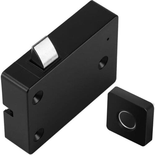 Black Electric Fingerprint Lock Intelligent Lock Modern Simplicity Smart Wardrobe Drawer Office Access Control