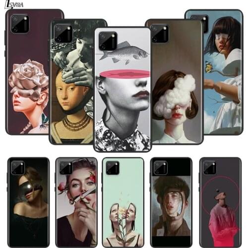 European And American Pop Art For OPPO Realme Narzo 20 C2/3/11/12/15/17 X2 X3 X7 XT X50 Q2i V3 V5 V15 Pro Black Phone Case