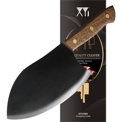XYJ Heavy Duty Full Tang Handmade Chopping Cleaver Knife Stainless Steel Meat Vegetable Fish Kitchen Chef Knives With Gift Box