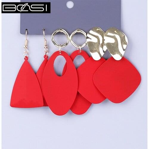 BOSI Women set earrings fashion jewelry drop earrings set Metal long earrings simple earring girls wholesale minimalist boho new