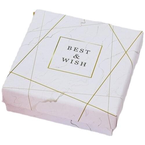 1pc "best" Handmade Jewelry Gift Box Marble Packaging for Bracelet Necklace Earring Wedding Bride Present Jewelry Storage Boxes