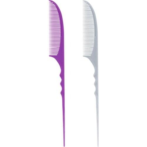1PC Barber Anti-Static Hair Comb Hairstyling Rat Tail Hairbrush Moon Style Comb Salon Dyeing Haircutting Hairdressing Tools