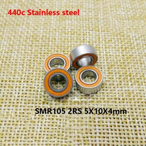 1 pcs Super Quality Hybrid Ceramic Ball Bearing 440 Stainless Steel SMR105 2RS 5X10X4mm Fishing Gear Bearing Reel Bearing