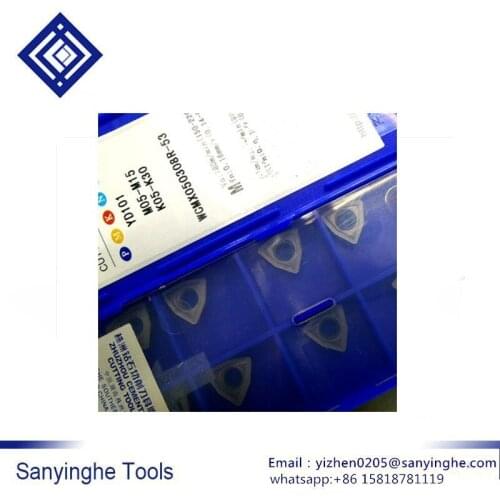 10pcs/lots WCMX050308R-53 YD101 CNC Carbide Milling Insert CNC Blade For Aluminum