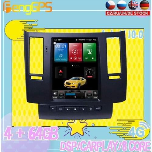 128G Android10 PX6 DSP For Infiniti fx35 2003 - 2007 Car DVD GPS Navigation Auto Radio Stereo Carplay Multifunction HeadUnit