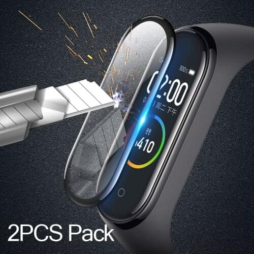 2pcs Pack Curved Edge Protective film for xiaomi mi band 4 film Explosion-proof/scratch-resistant miband 4 3D screen protector