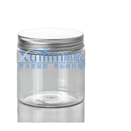 200ml clear Jar PET Jar with silver aluminum Cap 200g Mask Container Plastic Cream Jar Lotion Bottle Wholesale 50pcs/lot