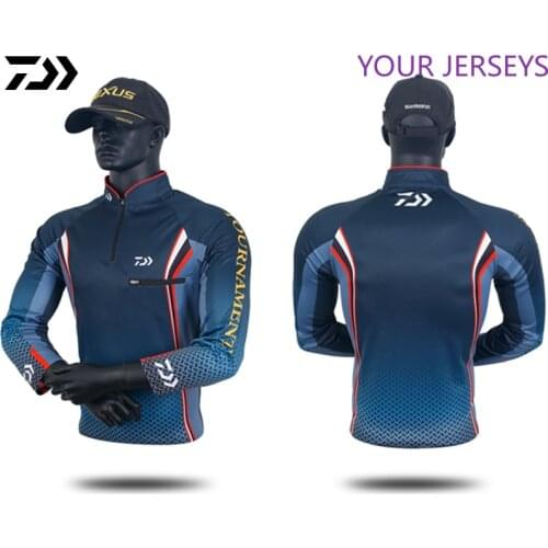 2021 DAIWA Fishing Clothes Men Shirt Anti-UV Breathable Outdoor Sport Fishing Shirts Quick Drying Sun Protection Fishing Jersey