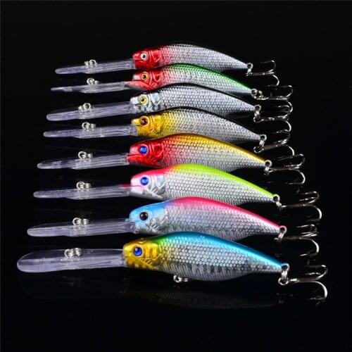 3D Eyes Diving Depth: 0.6-1.8M Fishing Lure Hard Bait 115mm/9.2g Artificial Minnow Anti-Corrosion Bionic Plastic Fishing Bait