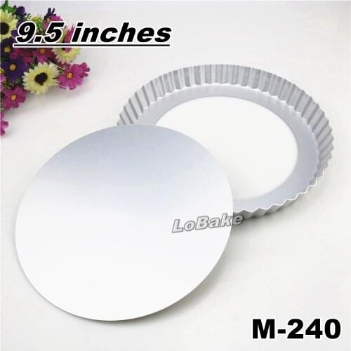 9.5 inches loose bottom aluminium anodising round chrysanthemum wavy pie pan pizza stone pancake cheesecake mold disk DIY bakery