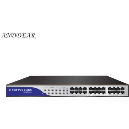 B7 24 Ports Poe Switch Manufacturer Best Brand 24 port poe 48V power supply For Ip Cameras cctv camera poe switches total 250W