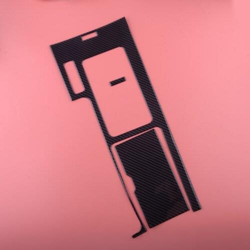 Carbon Fiber Black Car Gear Shift Panel Trim Central Console Panel Cover Kit Decor Fit for Ford Mustang 2010-2012 2013 2014 LHD